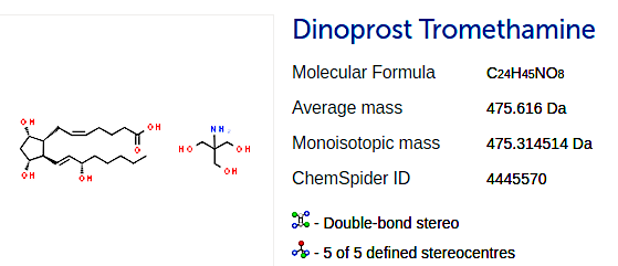 Diniprost Tromethamine (Lutalyse) molecular structure
