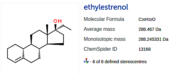 Ethylestrenol (Orabolin) chemical structure