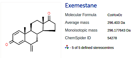 Exemestane Aromasin chemical structure