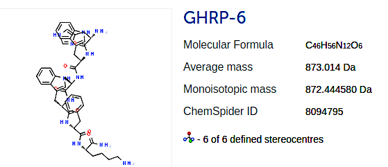 GHRP-6 peptide vial