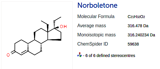 Genabol Norbolethone molecular structure