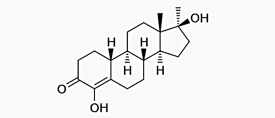 Molecular structure of Methylhydroxynandrolone (MOHN)