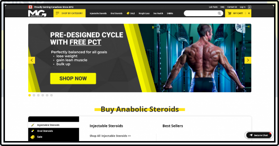Muscle Gear homepage screenshot displaying product options and reviews
