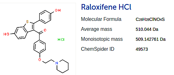 Raloxifene Hydrochloride (Evista) molecular structure
