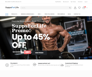 Supps for Life homepage screenshot