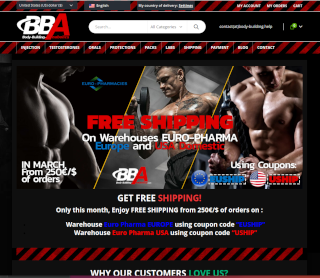 Screenshot of Body-Building-Anabolics.is homepage