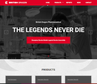 British Dragon Pharmaceuticals website screenshot
