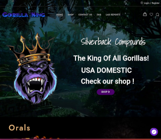 Screenshot of Buy Gorilla King homepage