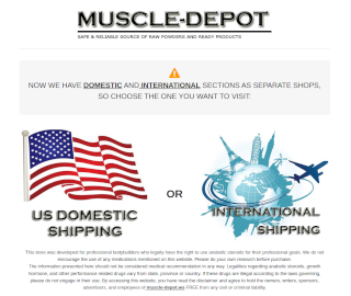 Screenshot of Muscle-Depot's website