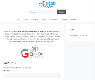 Screenshot of RoidPharm website