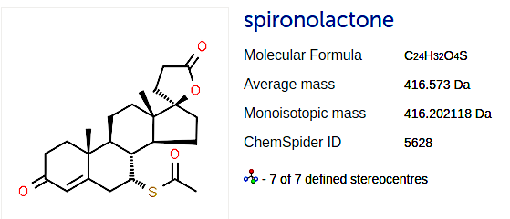 Spironolactone molecular structure illustration