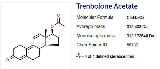 Trenbolone Acetate molecular structure