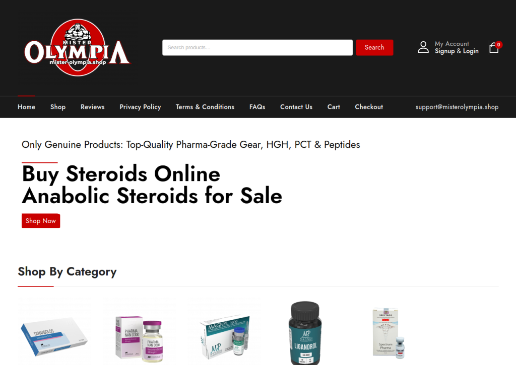 misterolympia.shop website screenshot