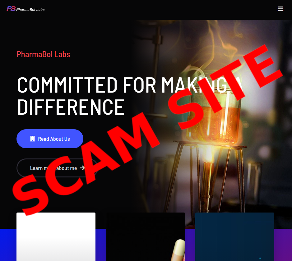 Fraudulent Frame pb-laboratories.com